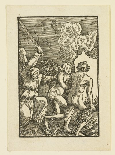 Adam en Eva Verdreven uit het Paradijs door Albrecht Altdorfer